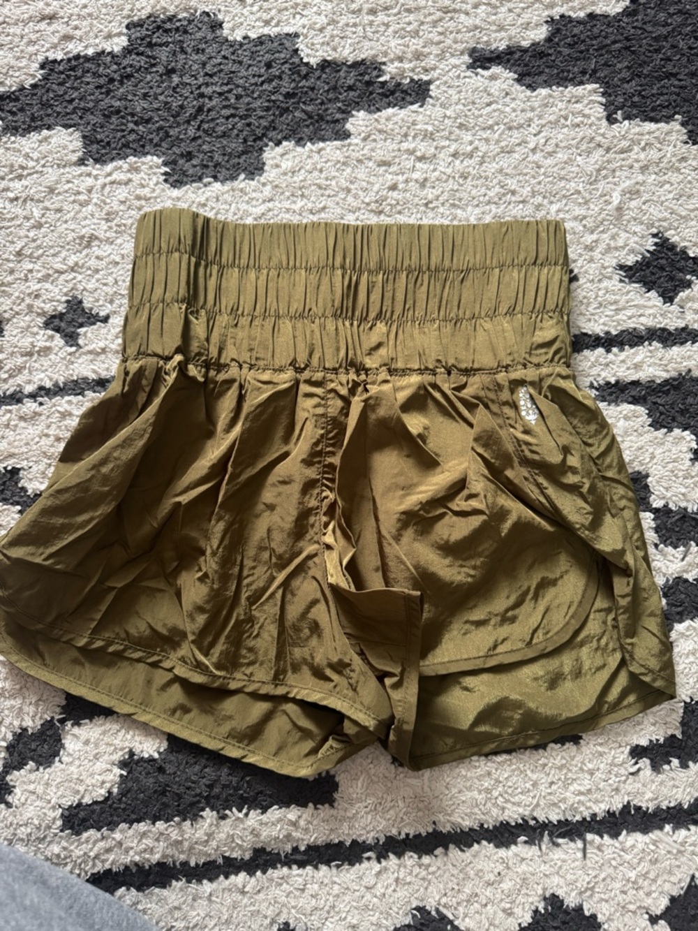 FP Movement by Free People Olive Green High-Waist Athletic Shorts